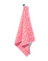HEMA Theedoek 65x65cm katoen rookworst roze (koraalroze)