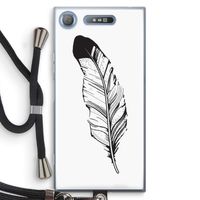 Pluim: Sony Xperia XZ1 Transparant Hoesje met koord