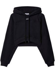 Off-White hoodie crop à logo imprimé - Noir