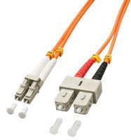 Lindy LC/SC 2m Glasvezel kabel OM2 Multi kleuren, Oranje - thumbnail