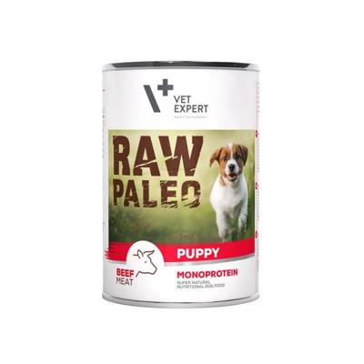 RAW PALEO Puppy Monoproteïne Rund - natvoer voor puppy's - 400 g