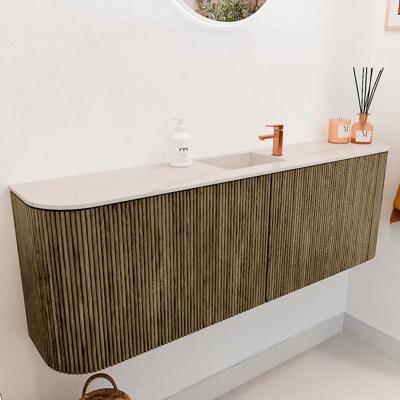 Toiletmeubel Mondiaz Joya Dlux | 123.2 cm | Meubelkleur Dusk | Faye wastafel Meli Wasbak Midden | 1 kraangat