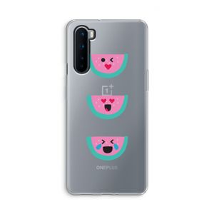 Smiley watermeloen: OnePlus Nord Transparant Hoesje