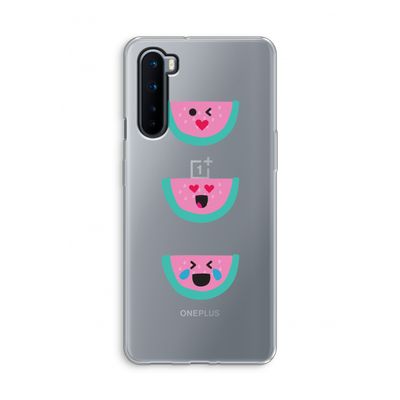 Smiley watermeloen: OnePlus Nord Transparant Hoesje