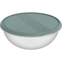 Rotho ELEMENTS Koelkast Bewaardoos Rond 0.4L Mistletoe Groen/Transparant