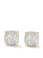 David Yurman puces d'oreilles Chatelaine en or 18ct pavées de diamants (8 mm) - thumbnail