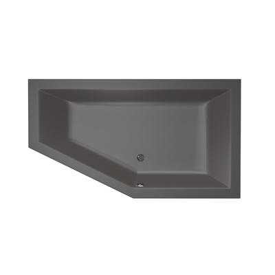 Xenz Society Hoekbad - 160x90x53 - afvoer Midden - Rechts - acryl - antraciet 6882-05