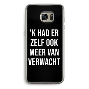 Meer verwacht - Zwart: Samsung Galaxy S7 Edge Transparant Hoesje