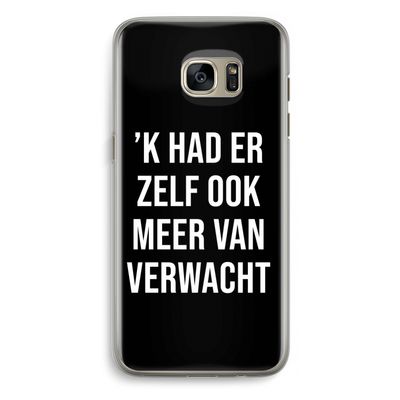 Meer verwacht - Zwart: Samsung Galaxy S7 Edge Transparant Hoesje