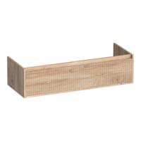 Brauer Hope Wavy - Onderkast - 120 cm - met 1 Softclose Lade Greeploos en 1 Sifon Uitsparing - Forest Wheat