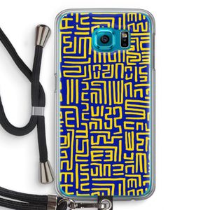 Majorelle Blue Print: Samsung Galaxy S6 Transparant Hoesje met koord