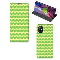 Samsung Galaxy M51 | Hoesje met Magneet | Waves Green