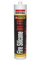 Soudal Fire Silicone B1 FR | Brandwerende siliconenkit | Zwart | 300 ml - 147411