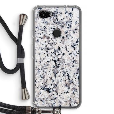 Gespikkelde marmer: Pixel 3a Transparant Hoesje met koord