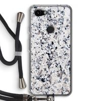 Gespikkelde marmer: Pixel 3a Transparant Hoesje met koord