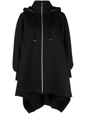 Herno manteau asymétrique à capuche - Noir
