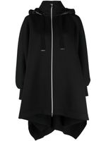 Herno manteau asymétrique à capuche - Noir Herno manteau asymétrique à capuche - Noir