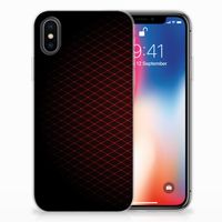 Apple iPhone X | Xs TPU bumper Geruit Rood