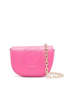 Versace Jeans Couture sac porté épaule à logo embossé - Rose