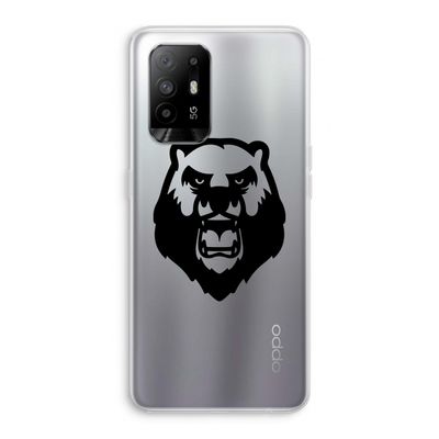 Angry Bear (black): Oppo A94 5G Transparant Hoesje