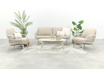 Hadassa stoel-bank loungeset (4-delig) - Rope/Zand