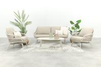 Hadassa stoel-bank loungeset (4-delig) - Rope/Zand