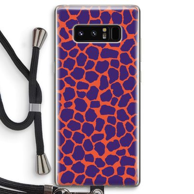 Purple Giraffe: Samsung Galaxy Note 8 Transparant Hoesje met koord
