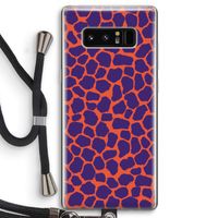 Purple Giraffe: Samsung Galaxy Note 8 Transparant Hoesje met koord