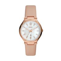 Horlogeband Fossil BQ3743 Leder Roze 10mm