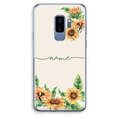 Zonnebloemen: Samsung Galaxy S9 Plus Transparant Hoesje