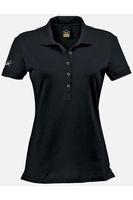 TRIGEMA Slim Fit Dames Poloshirt zwart, Effen - thumbnail