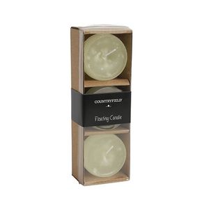 Drijfkaars st 3 Bollie creme 5cm