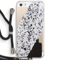 Gespikkelde marmer: iPhone 5 / 5S / SE Transparant Hoesje met koord