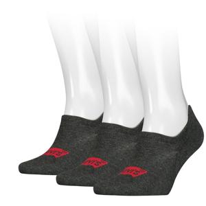 Levi' Footie High Rise Batwing Logo Antraciet Melange/Black 3-Pack-39/42