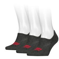 Levi' Footie High Rise Batwing Logo Antraciet Melange/Black 3-Pack-39/42