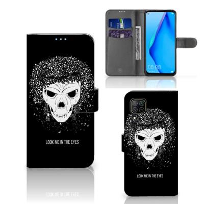 Telefoonhoesje met Naam Huawei P40 Lite Skull Hair Telefoonhoesje met Naam Huawei P40 Lite Skull Hair