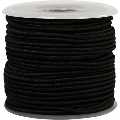 Creativ Company Elastiek dikte 2mm zwart, 25m