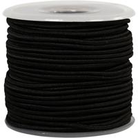 Creativ Company Elastiek dikte 2mm zwart, 25m