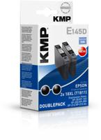 KMP Inktcartridge vervangt Epson 18XL, T1811 Compatibel 2-pack Zwart E145D 1622,4021