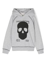 Zadig & Voltaire Kids hoodie en coton à logo imprimé - Gris