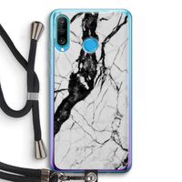 Witte marmer 2: Huawei P30 Lite Transparant Hoesje met koord