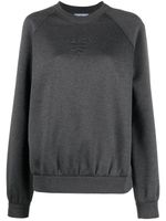 Prada sweat à logo embossé - Gris