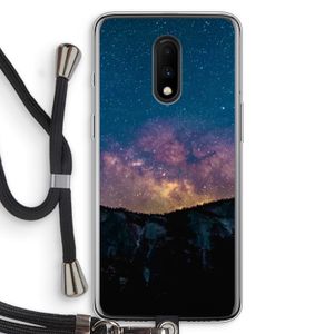 Travel to space: OnePlus 7 Transparant Hoesje met koord
