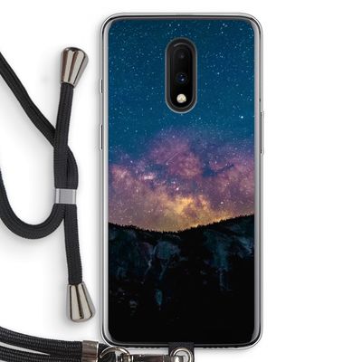 Travel to space: OnePlus 7 Transparant Hoesje met koord