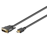 DVI-HDMI kabel High Speed - HDMI-A (mannelijk) - HDMI 1.2 - 1 meter - Zwart