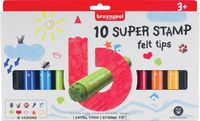 Bruynzeel Kids viltstiften Super Stamp, etui van 10 geassorteerde kleuren - thumbnail