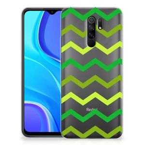 Xiaomi Redmi 9 TPU bumper Zigzag Groen