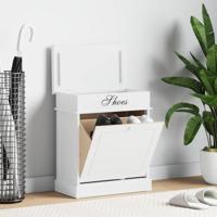 VidaXL Schoenenkast 50x28x58 cm paulowniahout wit