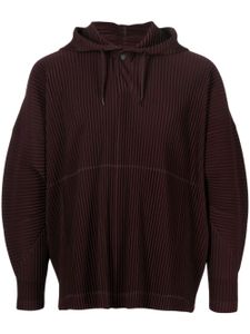 Homme Plissé Issey Miyake hoodie MC November à design plissé - Marron