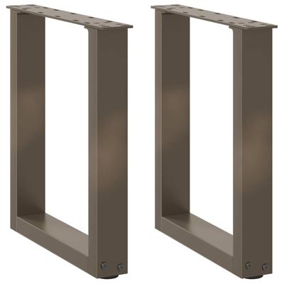 Salontafelpoten 2 st U-vormig 38x(42-43) cm staal naturel